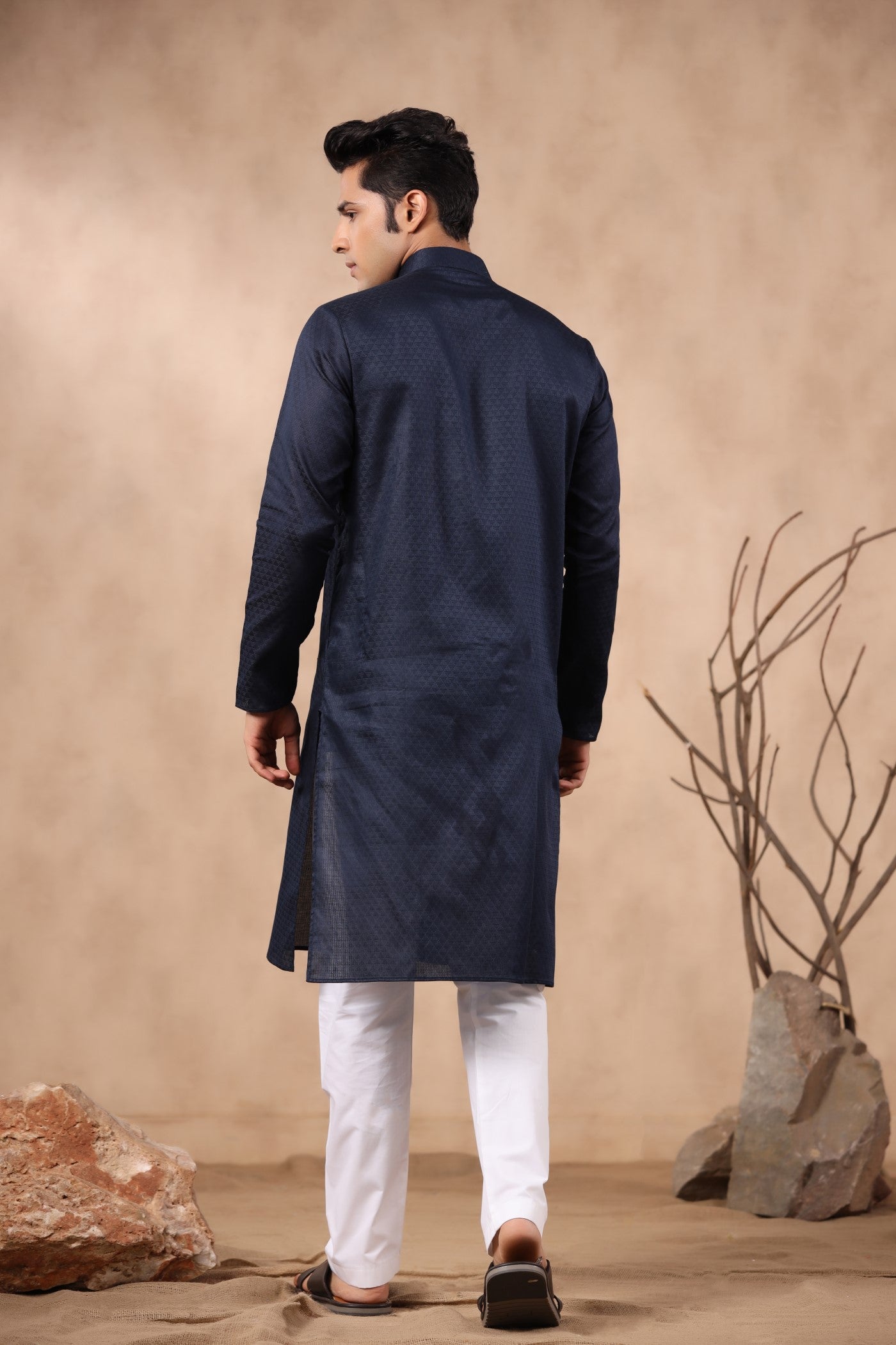 Marvelous Look Orange Color Linen Nehru Jacket