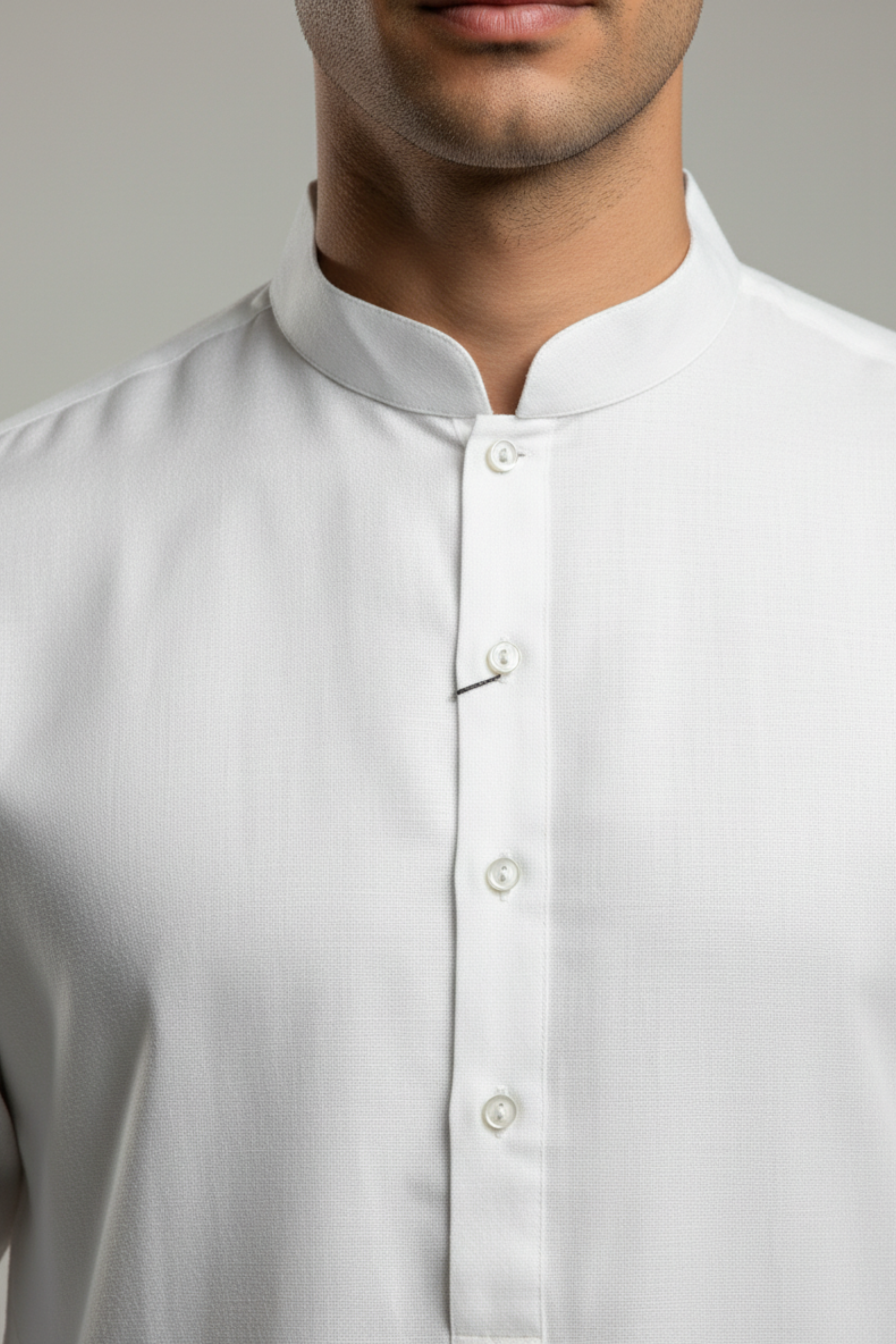 White Casual Plain Kurta Pajama For Men